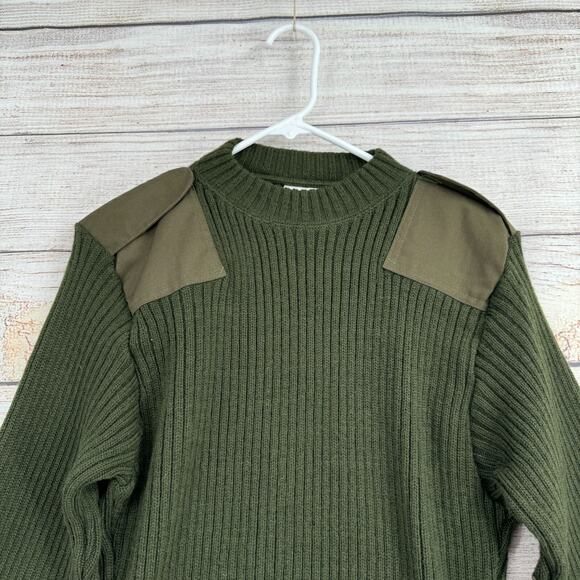 Defense Logistics Agency Valor Rib Knit Commando Shirt Sweater Men's 40 Green‎ - Picture 3 of 10